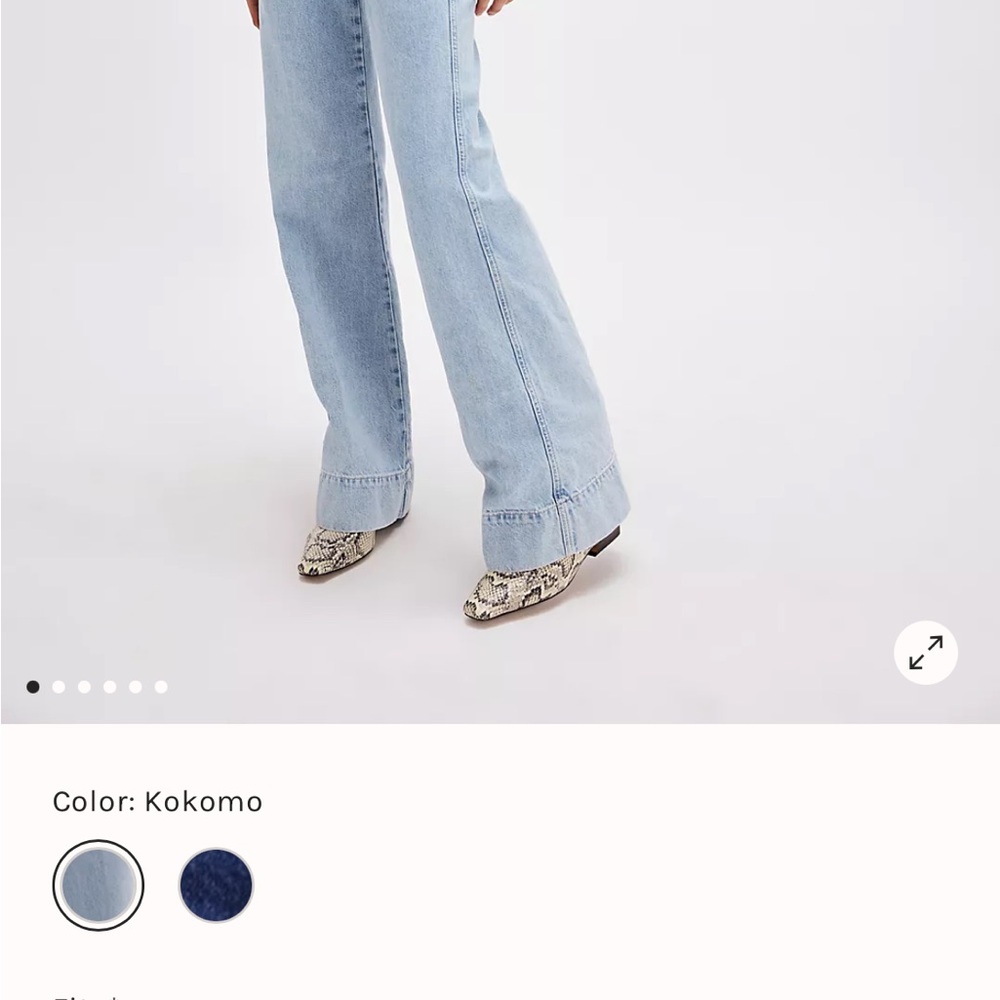 We The Free Blue Flare Wide Leg Jeans